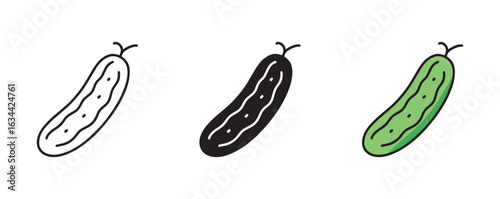 cucumber icon set,  vector illustration . 