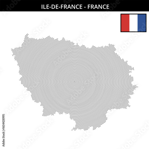 Maps of famous cities with country flags and unique outlines
