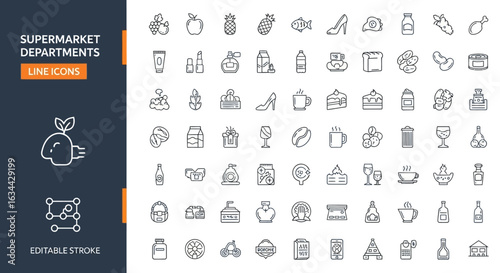 Beach and summer vacation line icon set. A comprehensive collection of symbols for travel, seaside holidays, and tropical life.