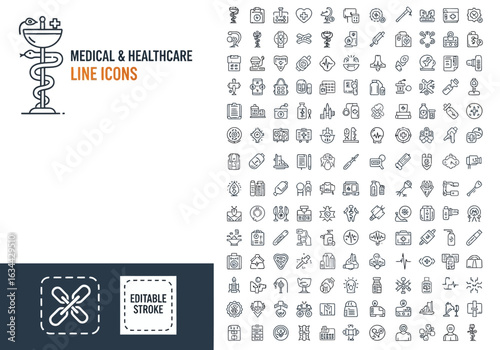 Beach and summer vacation line icon set. A comprehensive collection of symbols for travel, seaside holidays, and tropical life.
