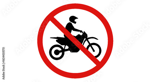 No Motorcycles Sign - Prohibition Traffic Symbol
