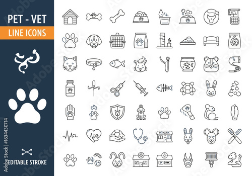 Beach and summer vacation line icon set. A comprehensive collection of symbols for travel, seaside holidays, and tropical life.