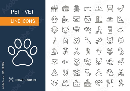 Beach and summer vacation line icon set. A comprehensive collection of symbols for travel, seaside holidays, and tropical life.