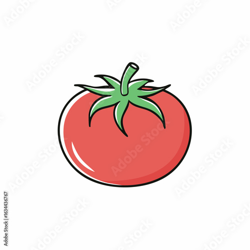 drawn tomatoes icon in doodle style. Mark point icon design collection for food design element