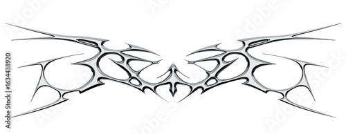 Photography Chrome neo tribal tattoo
