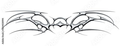 Canvastavla Chrome neo tribal tattoo