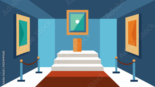 art museum spotlight podium center stage