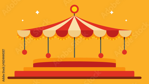 carousel vintage lights playful podium theme