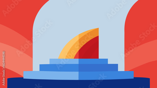 artistic brushstroke soft mood abstract podium