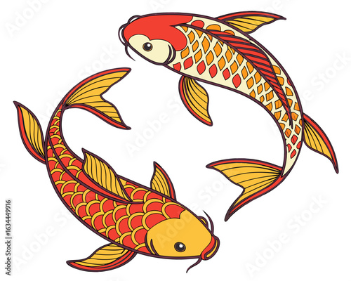 gold fish on a white background