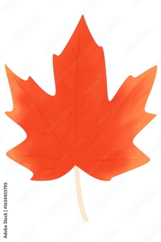 Obraz premium Red leaf plant tree white background.