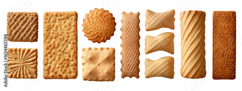 Variety of baked goods, showcasing different shapes and textures