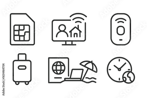 set of icons