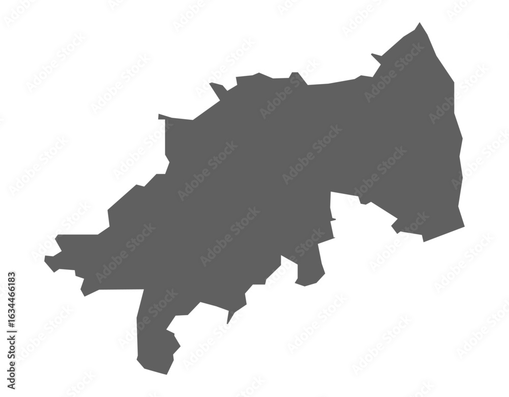 Fototapeta premium Annamayyadistrict flate gray map Andhra pradesh, india