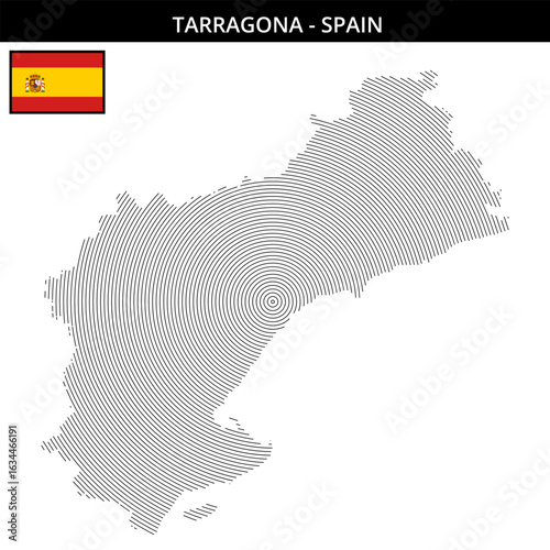 Tarragona in Spain with its unique circular map outline