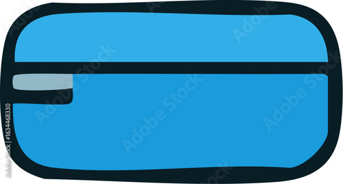 Cartoon swimming pool icon with a diving board.