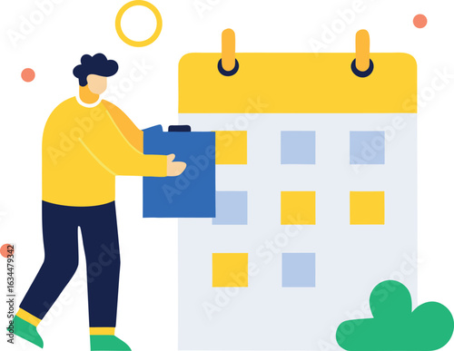 Social Media Manager Scheduling Posts On Calendar
