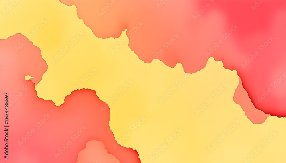 Obraz premium 추상수묵화배경노란색자주색혼합