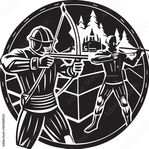 vector illustration of a bow