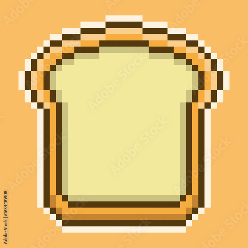 Obraz na plátně A slice of bread icon in a classic retro pixel art style