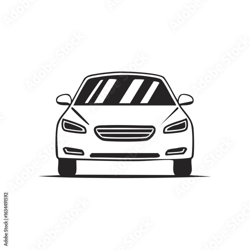 Modern car front design, transportation vehicle illustration, automotive industry, showroom display