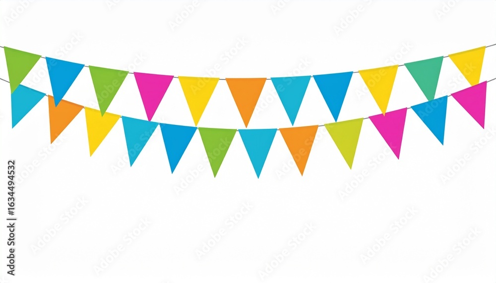 Obraz premium Colorful Party Bunting Flags Decoration for Celebration