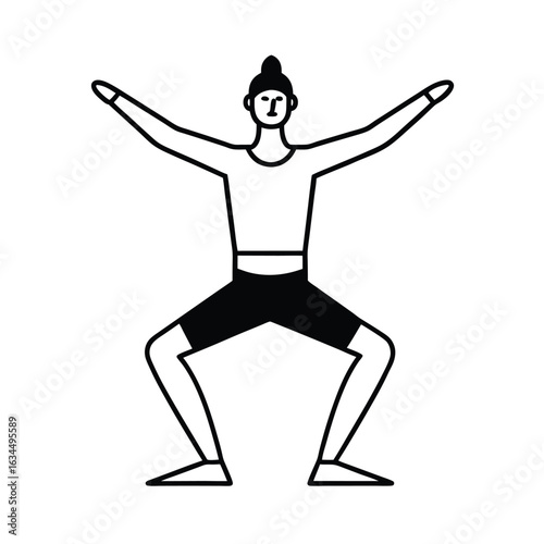yoga in urban spaces vector art