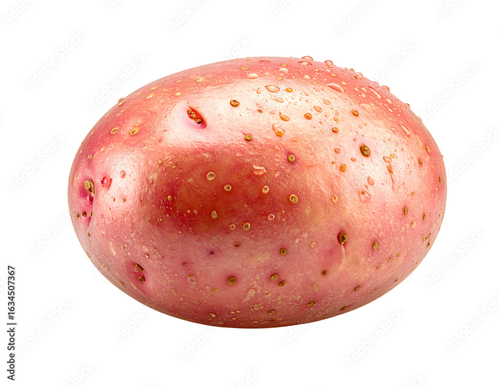 Fototapeta premium Red-skinned potato on transparent background
