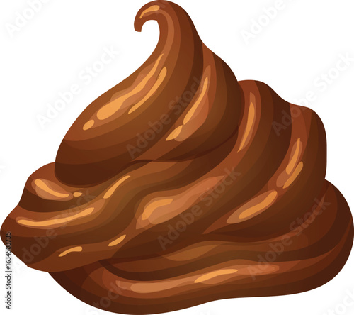 vector illustration of a chocolate poop