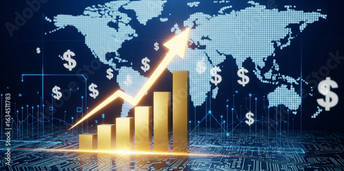 Worldwide Business Growth Chart