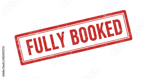 Fully Booked Stamp Reservation Complete, No Availability - Red Ink Design