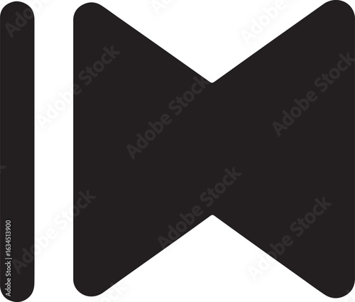 Silhouette vector of fast forward symbol with double arrows, representing media playback and speed control.