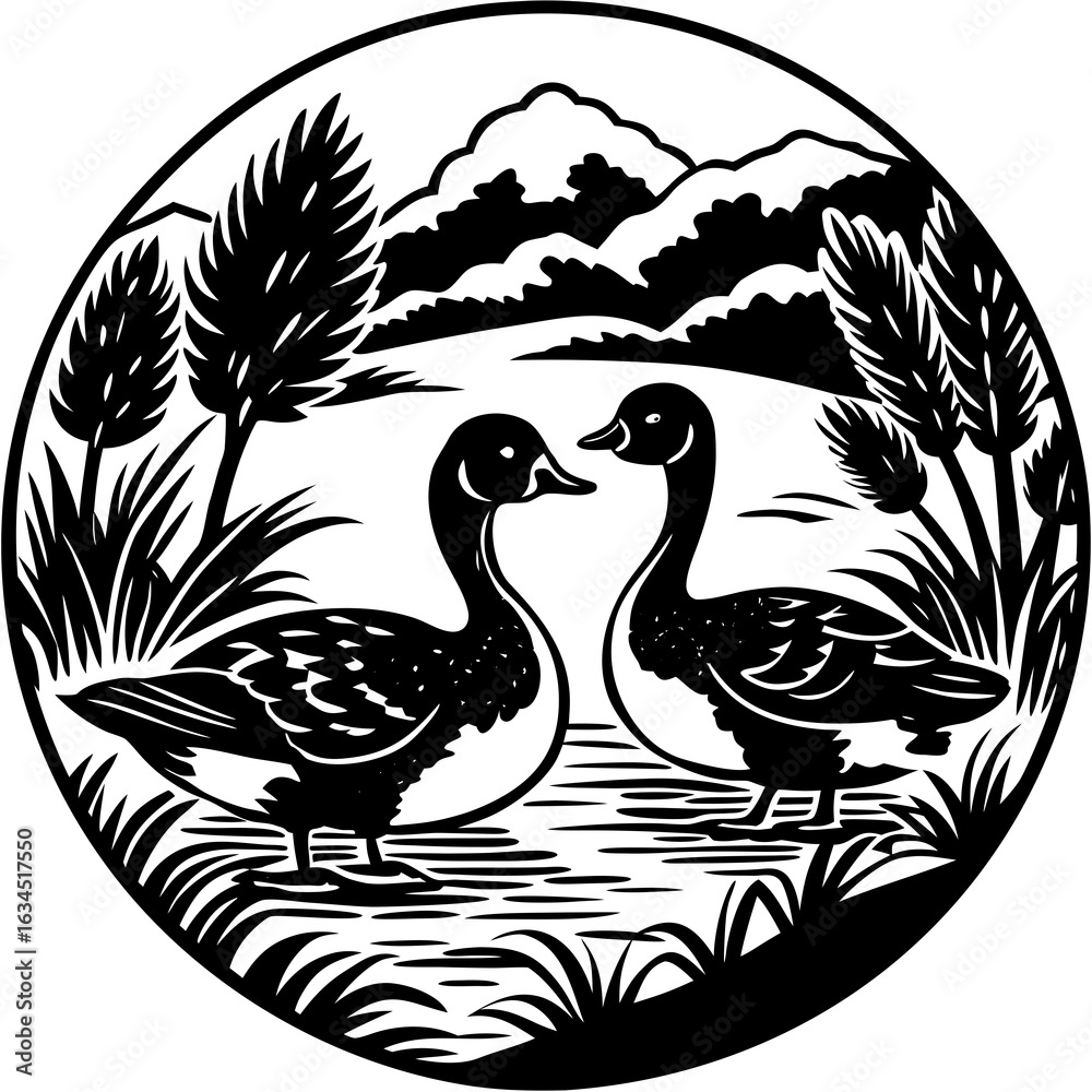 Obraz premium vector illustration of an eagle