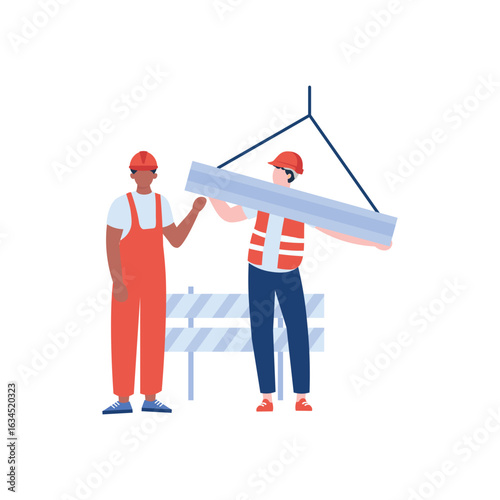 Construction worker vector icon ,Watercolor style illustration of a smiling boy dressed as a construction worker, A vector illustration of an engineer wearing a yellow safety helmet and orange vest,