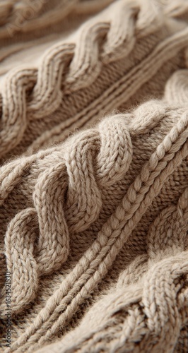 Close-up of a textured cable knit fabric (1)