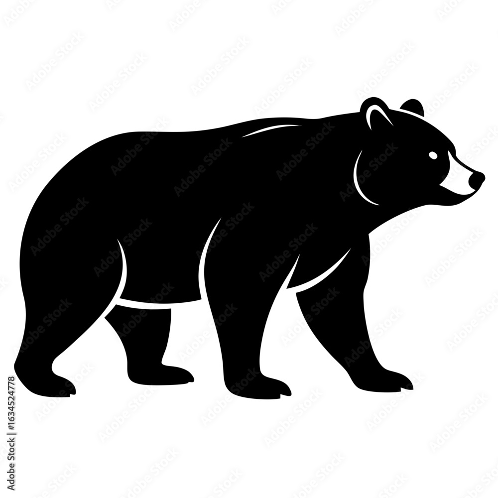 Fototapeta premium silhouette of a bear