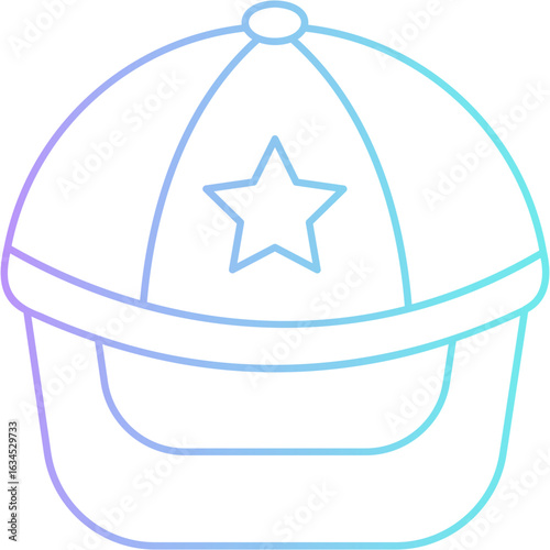 Gradient Hip Hop Cap Icon