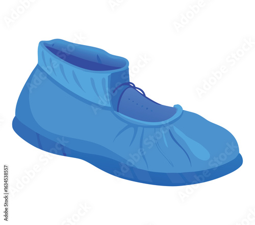 blue shoe covers protective footwear for clean environments and infection control measures