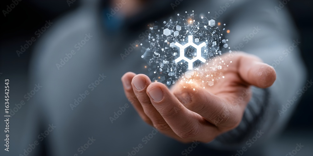 IT Consulting. Businessman holds digital consulting network connecting icon representing IT solutions, focusing on innovation, strategy, optimization, growth, and technology-driven success IT Consulting. Businessman holds digital consulting network connecting icon representing IT solutions, focusing on innovation, strategy, optimization, growth, and technology-driven success