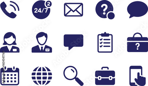 Communication and business icons