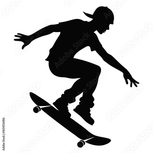 silhouette of a skateboarder