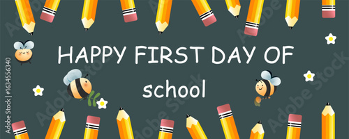 Colorful bookmark back to school vector illustration schooll items stationery bookmarks for books and notebooks with drawings	