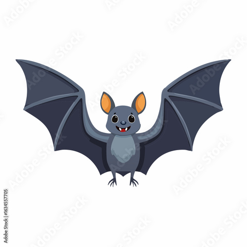  Fledermaus mit geöffneten Flügeln