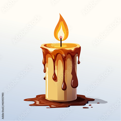 Gruselige Kerze mit Tropfwachs