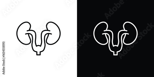 Urology icon art Illustrations. premium line icons