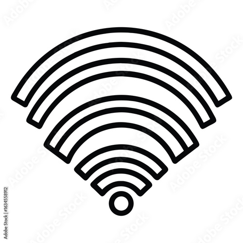 Vibrant wi fi signal icon with a purple and blue gradient