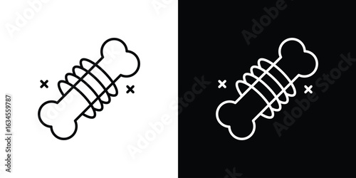 Strong healthy bones icon art Illustrations. premium line icons