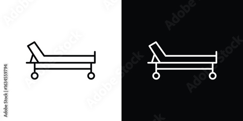 Stretcher icon art Illustrations. premium line icons