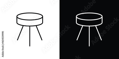 Stool icon art Illustrations. premium line icons