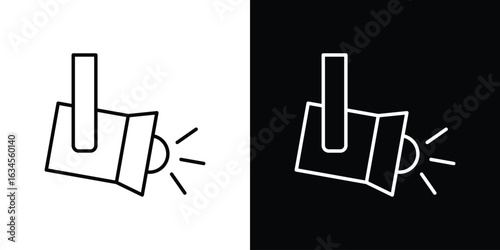 Spotlight icon art Illustrations. premium line icons